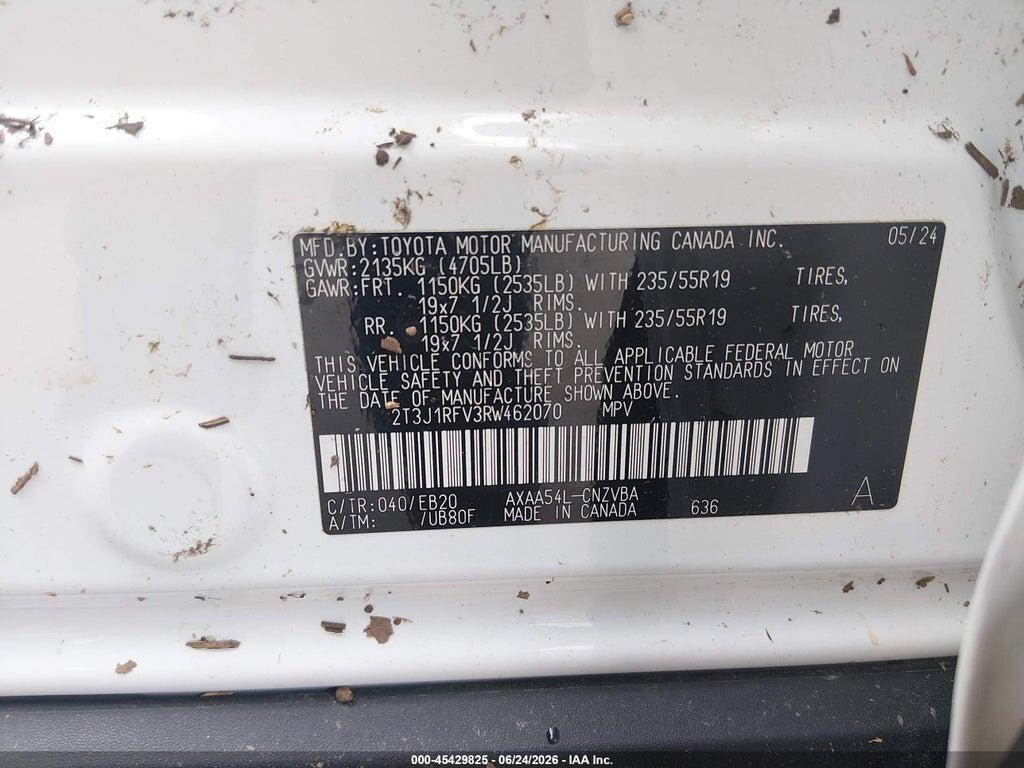 2T3J1RFV3RW462070 2024 TOYOTA RAV4 photo no. 9