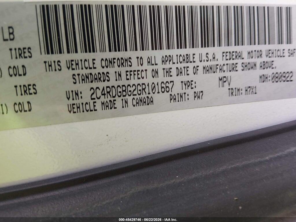 2C4RDGBG2GR101667 2016 DODGE GRAND CARAVAN photo no. 9