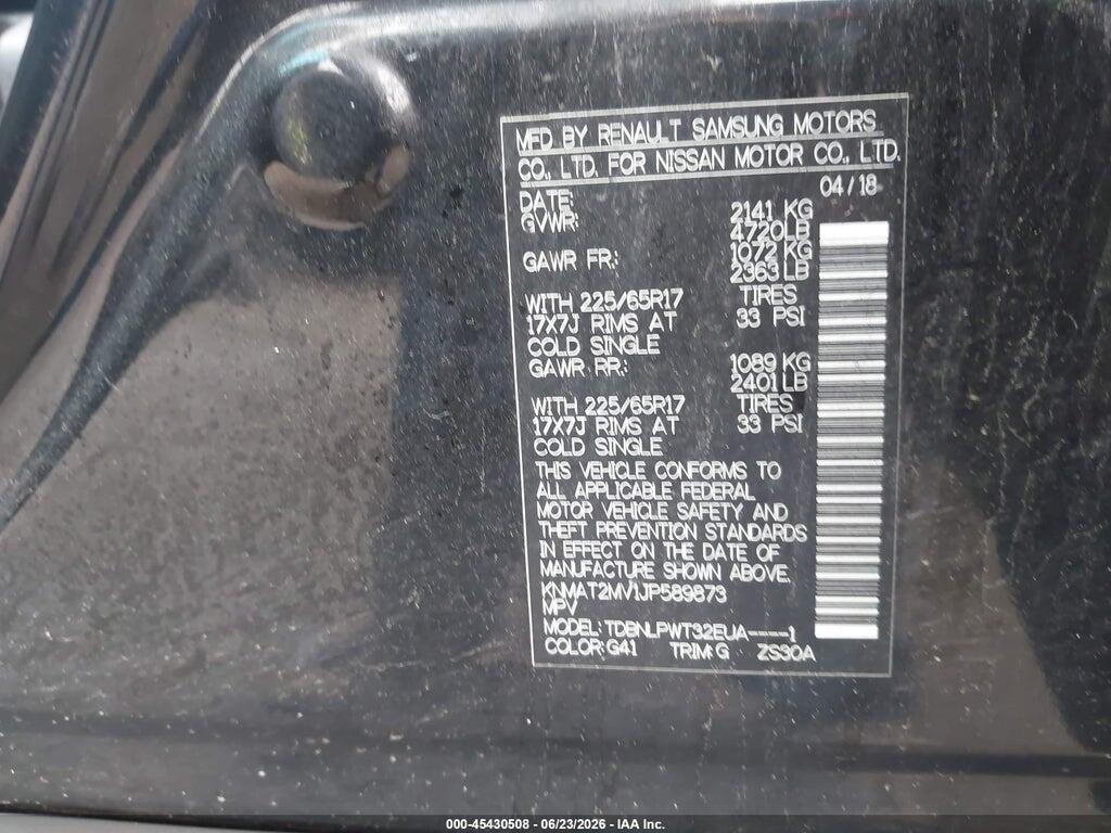 KNMAT2MV1JP589873 2018 NISSAN ROGUE photo no. 9