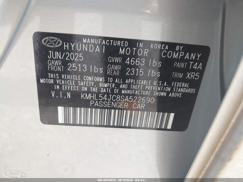 KMHL54JC8SA522690 2025 HYUNDAI SONATA photo no. 9