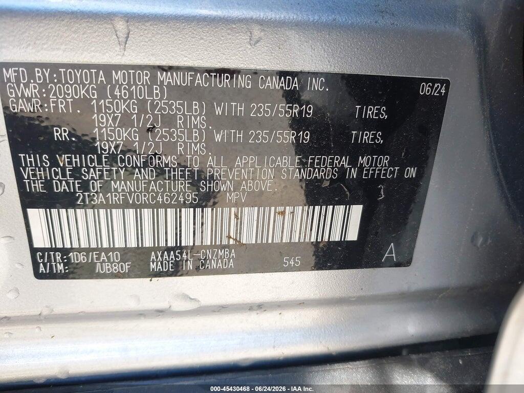 2T3A1RFV0RC462495 2024 TOYOTA RAV4 photo no. 9