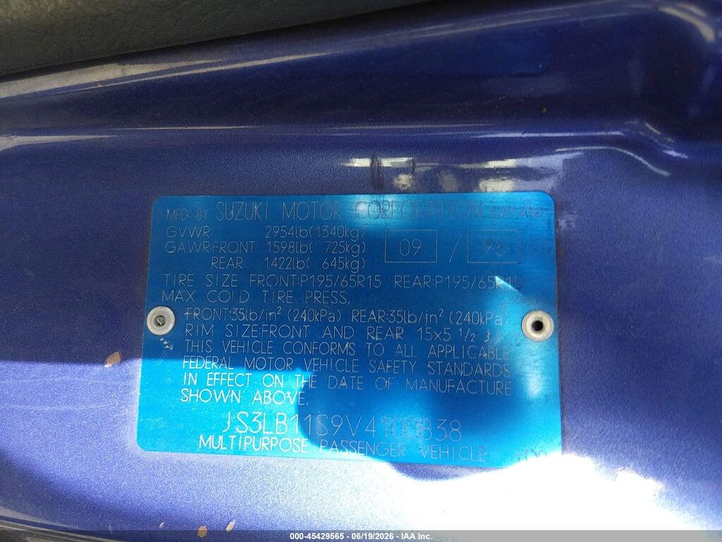 JS3LB11S9V4100838 1997 SUZUKI X-90 photo no. 9