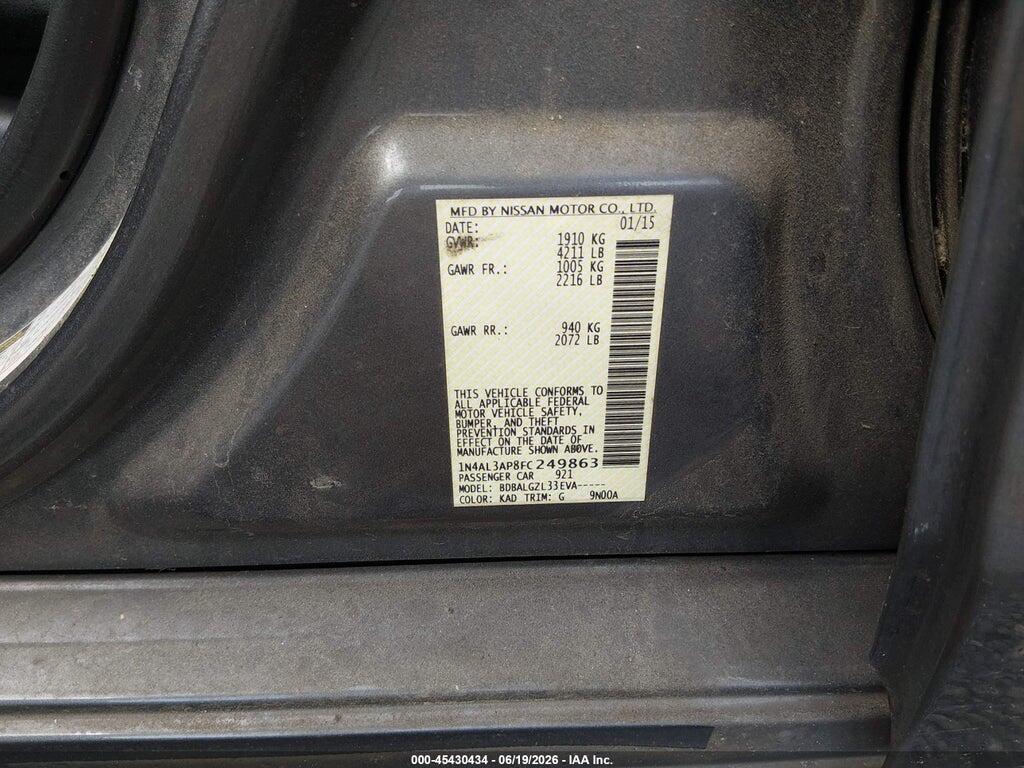1N4AL3AP8FC249863 2015 NISSAN ALTIMA photo no. 9