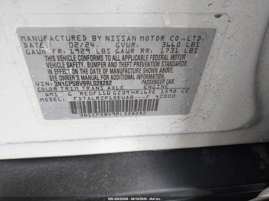 3N1CP5BV9RL528282 2024 NISSAN KICKS photo no. 9