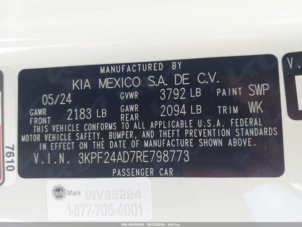 3KPF24AD7RE798773 2024 KIA FORTE photo no. 9