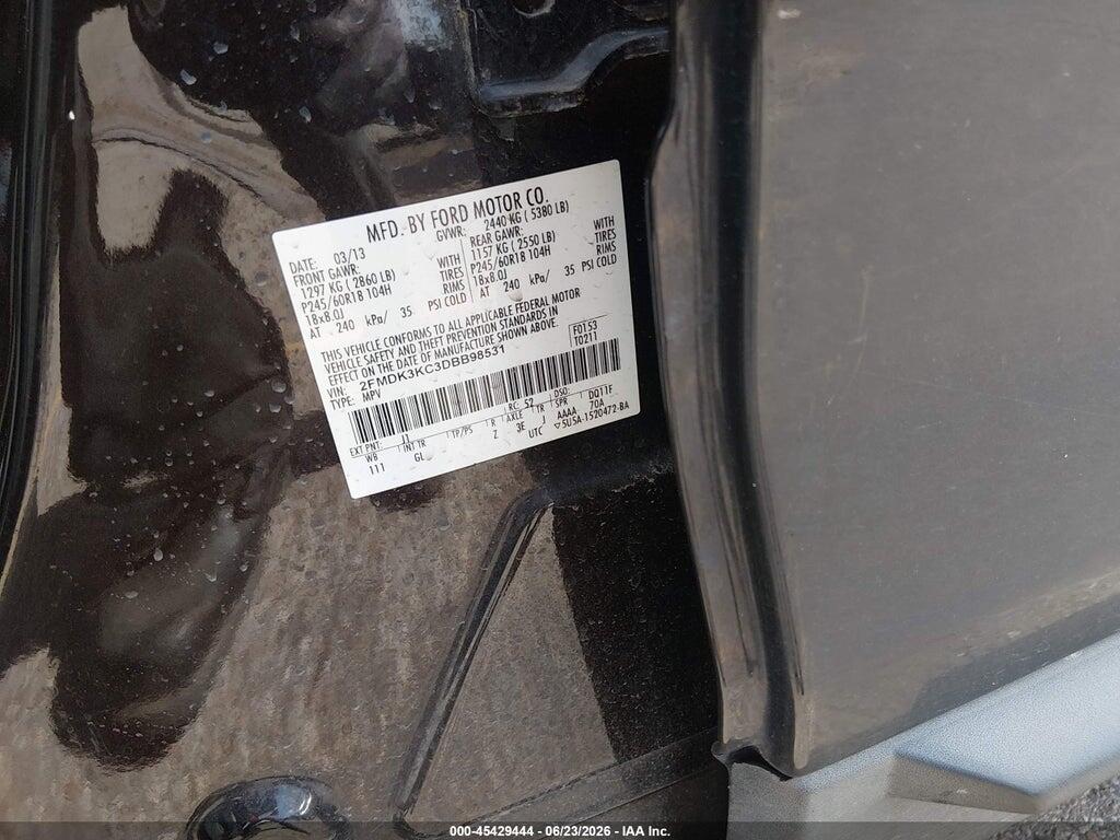 2FMDK3KC3DBB98531 2013 FORD EDGE photo no. 9