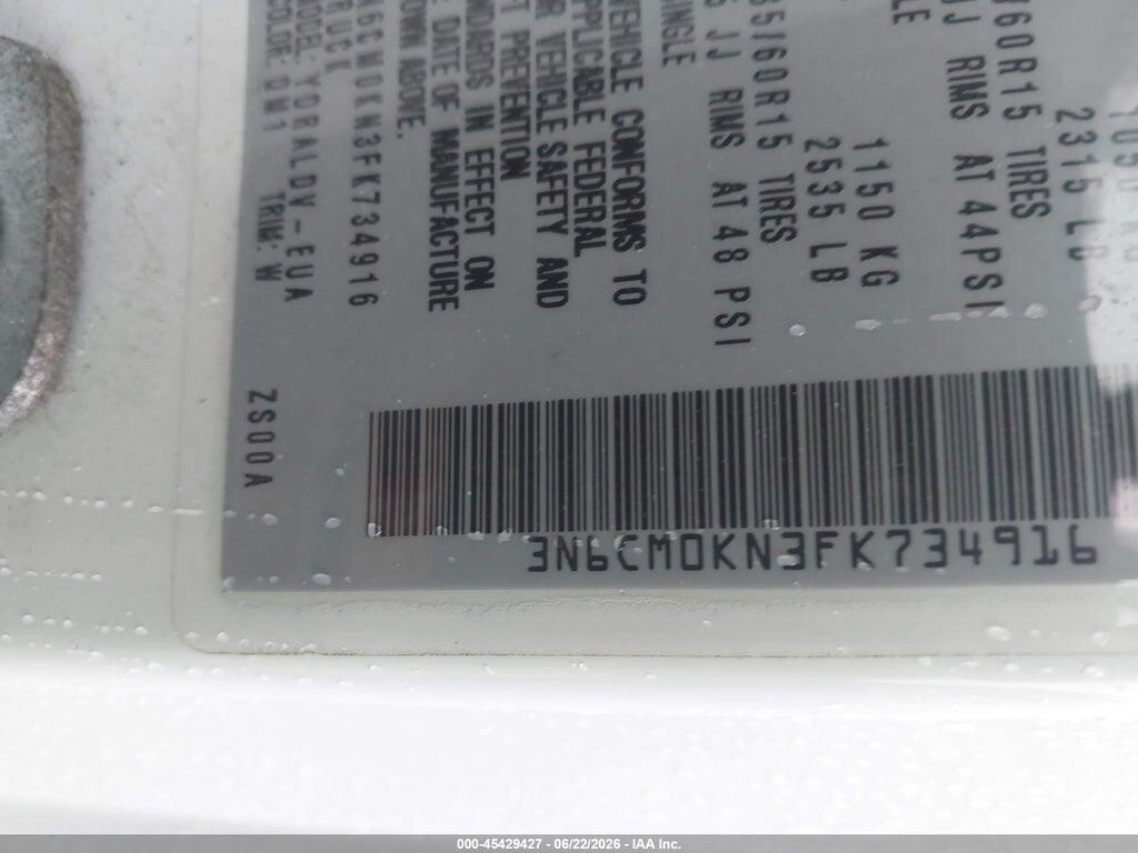 3N6CM0KN3FK734916 2015 NISSAN NV200 photo no. 9