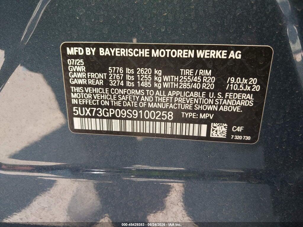 5UX73GP09S9100258 2025 BMW X3 photo no. 9