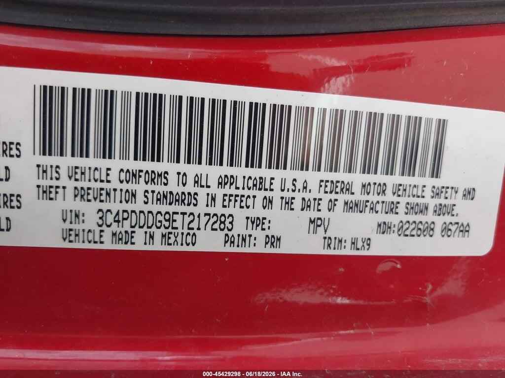 3C4PDDDG9ET217283 2014 DODGE JOURNEY photo no. 9