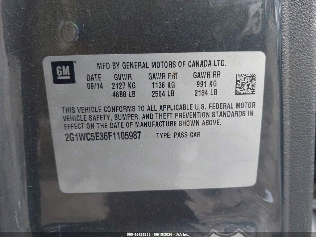2G1WC5E36F1105987 2015 CHEVROLET IMPALA LIMITED photo no. 9