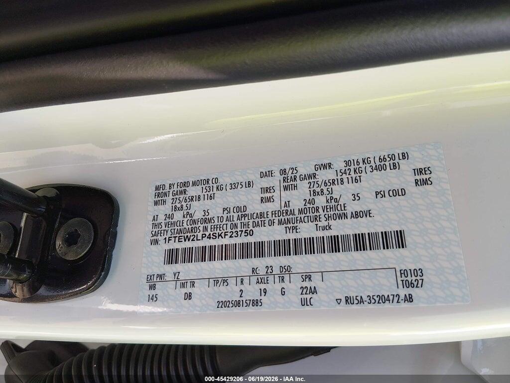 1FTEW2LP4SKF23750 2025 FORD F-150 photo no. 9