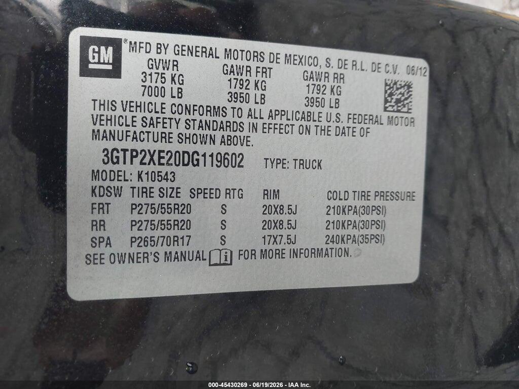 3GTP2XE20DG119602 2013 GMC SIERRA 1500 photo no. 9