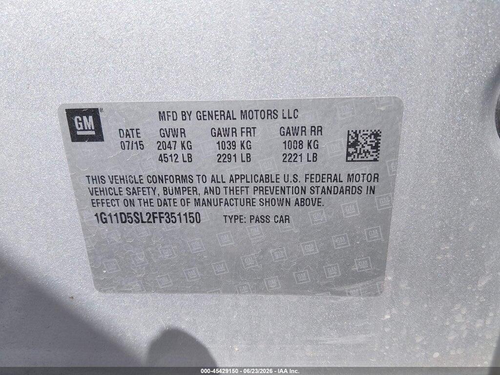 1G11D5SL2FF351150 2015 CHEVROLET MALIBU photo no. 9