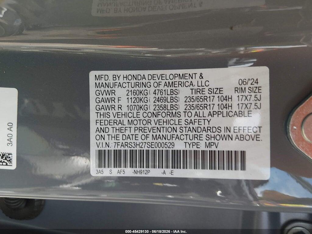 7FARS3H27SE000529 2025 HONDA CR-V photo no. 9