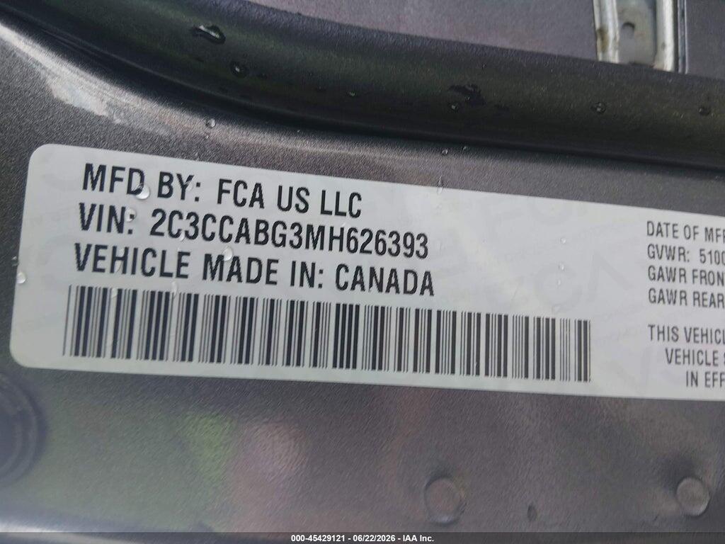 2C3CCABG3MH626393 2021 CHRYSLER 300 photo no. 9