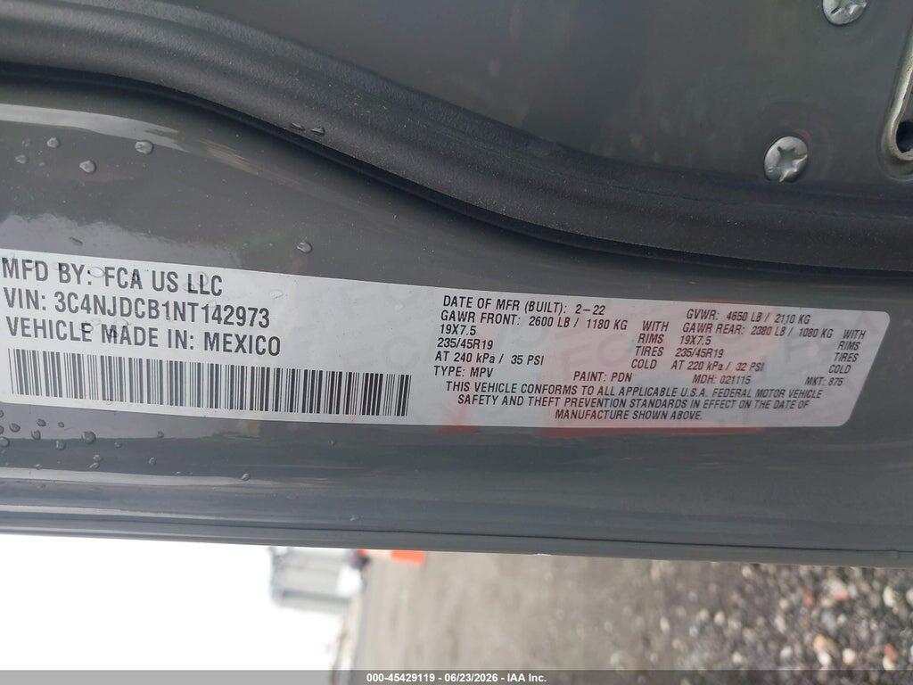 3C4NJDCB1NT142973 2022 JEEP COMPASS photo no. 9