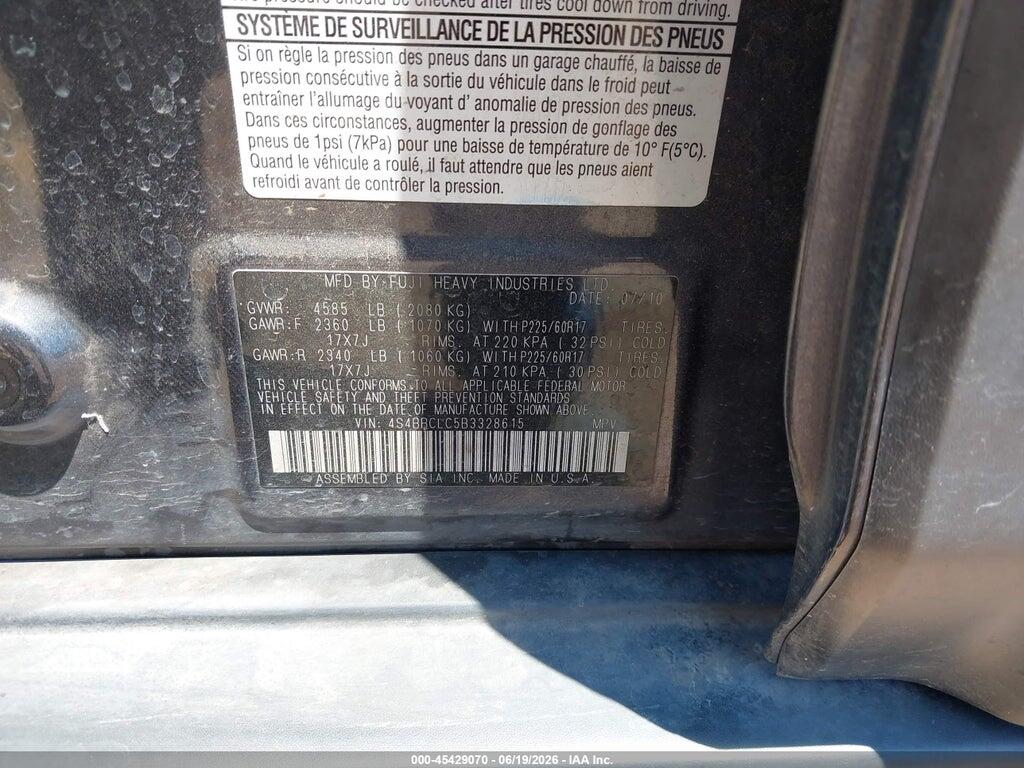 4S4BRCLC5B3328615 2011 SUBARU OUTBACK photo no. 9