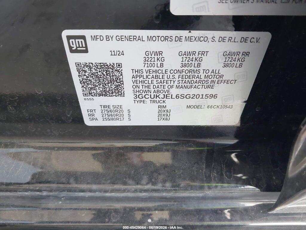 3GCUKJEL6SG201596 2025 CHEVROLET SILVERADO 1500 photo no. 9