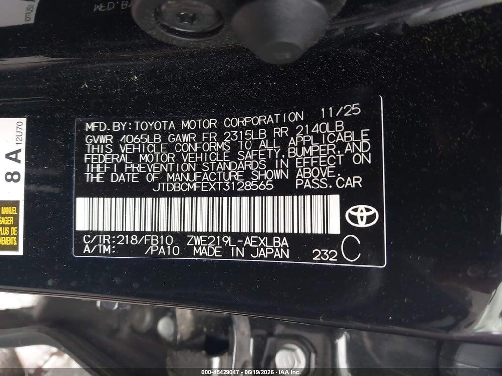 JTDBCMFEXT3128565 2026 TOYOTA COROLLA HYBRID photo no. 9