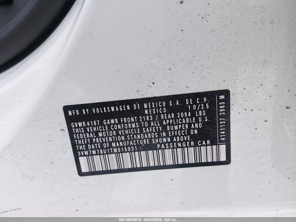 3VW7W7BU1TM015031 2026 VOLKSWAGEN JETTA photo no. 9