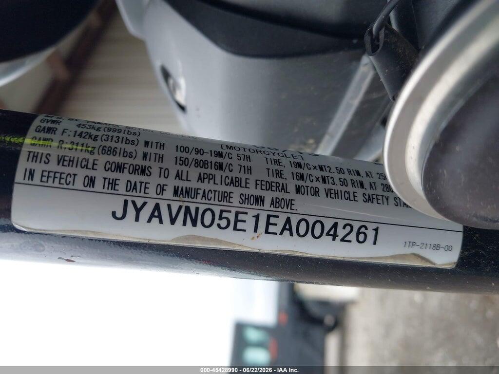 JYAVN05E1EA004261 2014 YAMAHA XVS950 photo no. 10