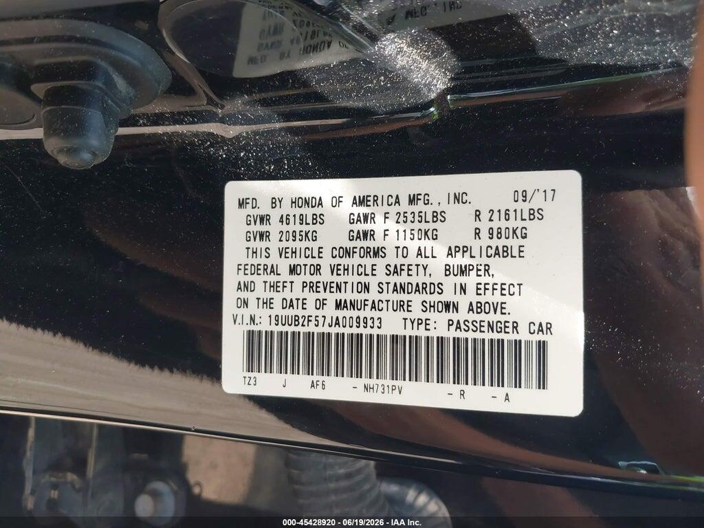19UUB2F57JA009933 2018 ACURA TLX photo no. 9
