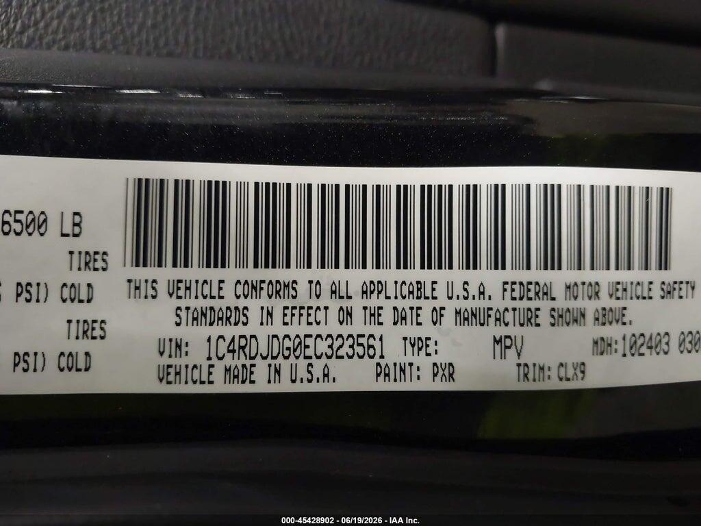 1C4RDJDG0EC323561 2014 DODGE DURANGO photo no. 9