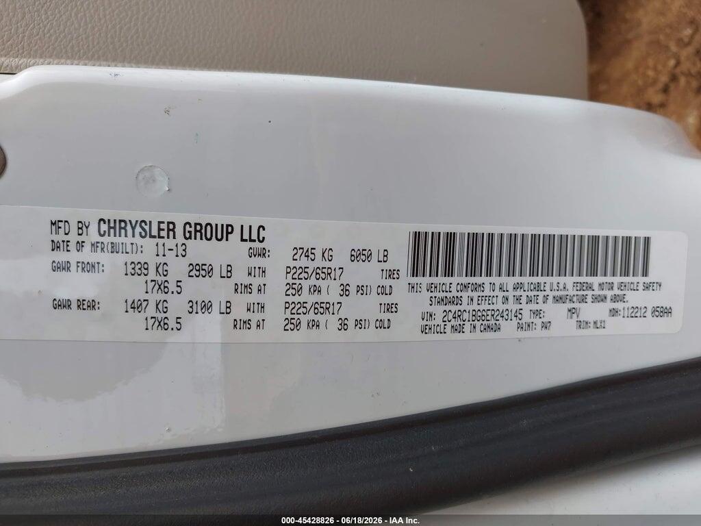 2C4RC1BG6ER243145 2014 CHRYSLER TOWN & COUNTRY photo no. 9