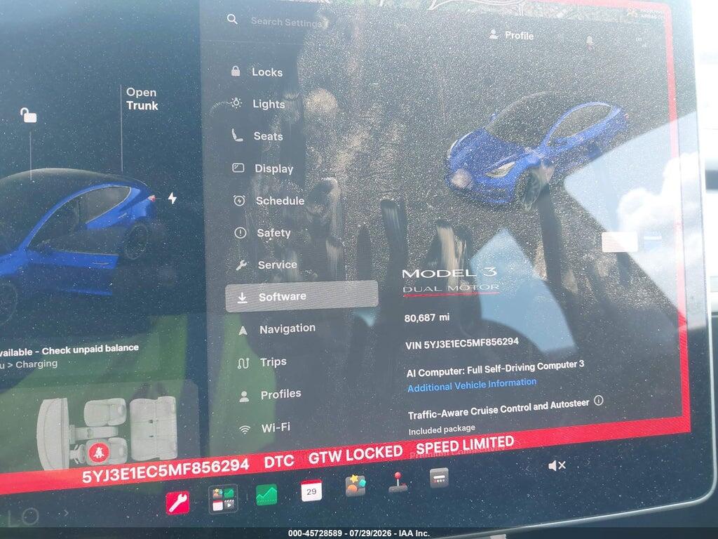 5YJ3E1EC5MF856294 2021 TESLA MODEL 3 photo no. 7