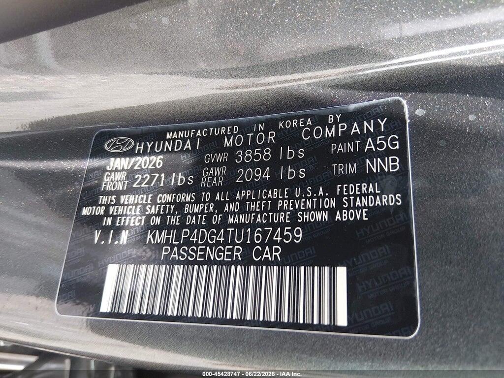 KMHLP4DG4TU167459 2026 HYUNDAI ELANTRA photo no. 9