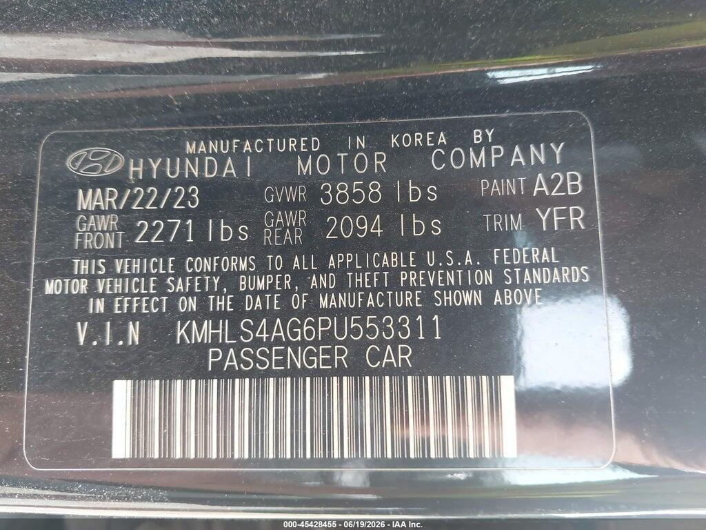 KMHLS4AG6PU553311 2023 HYUNDAI ELANTRA photo no. 9
