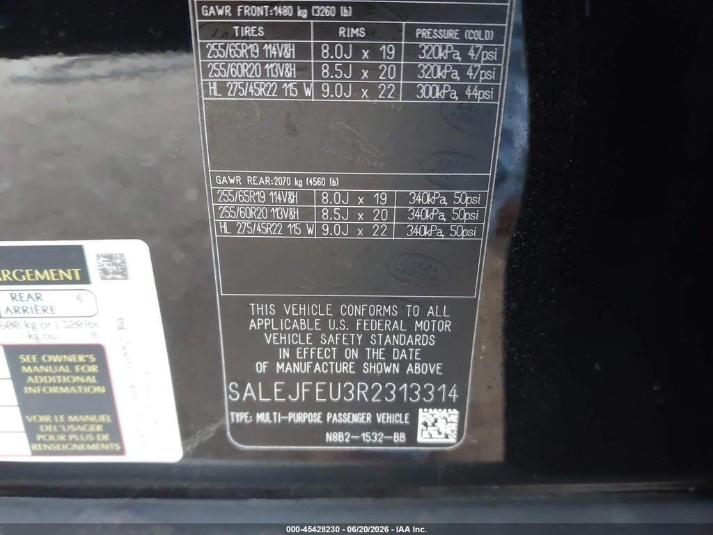 SALEJFEU3R2313314 2024 LAND ROVER DEFENDER photo no. 9