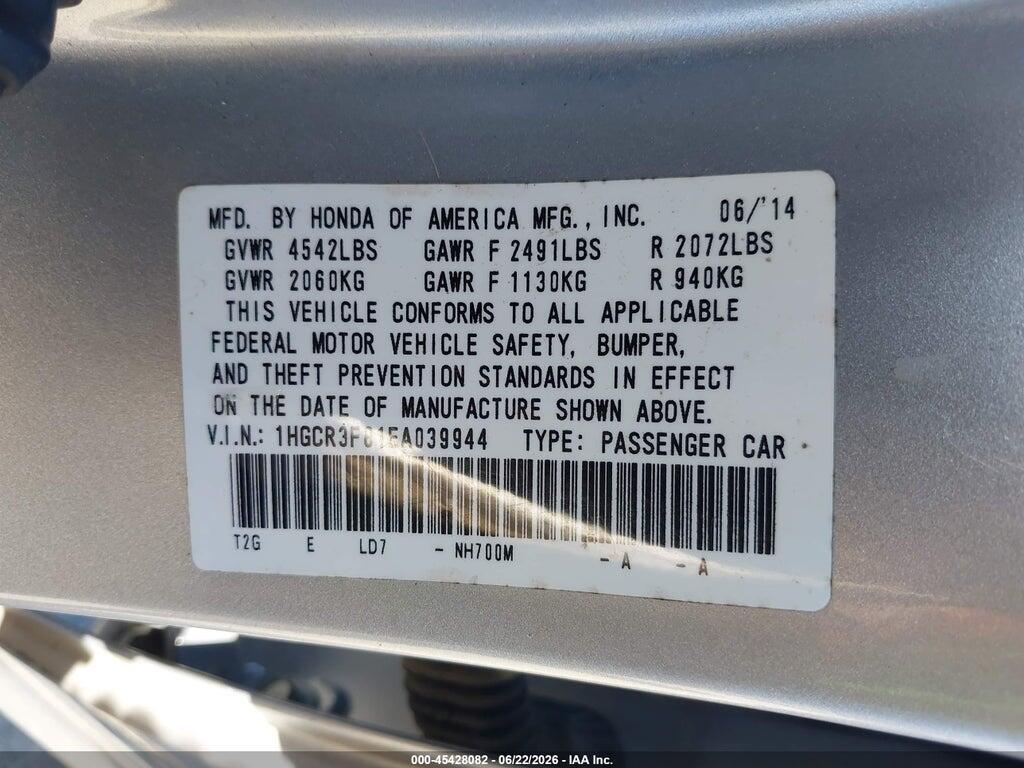 1HGCR3F81EA039944 2014 HONDA ACCORD photo no. 9
