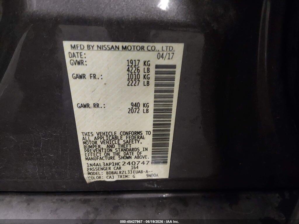1N4AL3AP1HC240747 2017 NISSAN ALTIMA photo no. 9