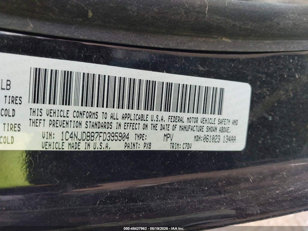 1C4NJDBB7FD395904 2015 JEEP COMPASS photo no. 9