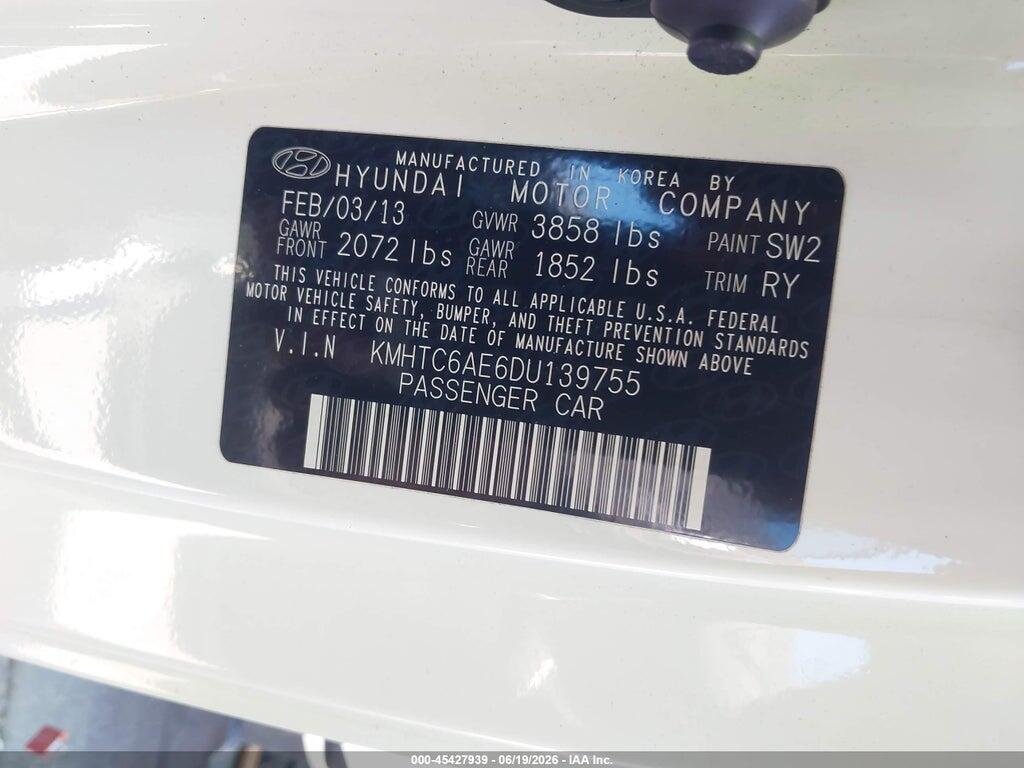 KMHTC6AE6DU139755 2013 HYUNDAI VELOSTER photo no. 9