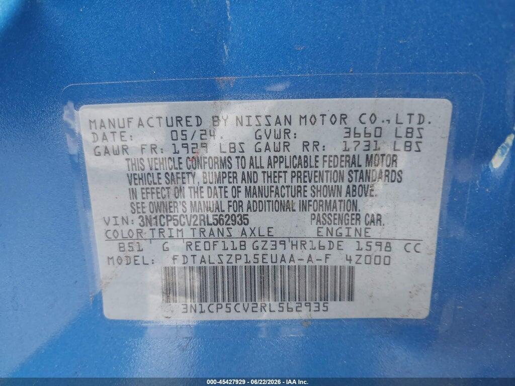 3N1CP5CV2RL562935 2024 NISSAN KICKS photo no. 9