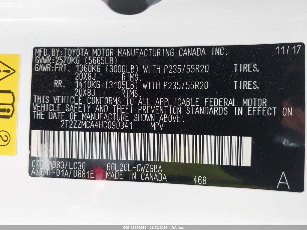 2T2ZZMCA4HC090341 2017 LEXUS RX 350 photo no. 9