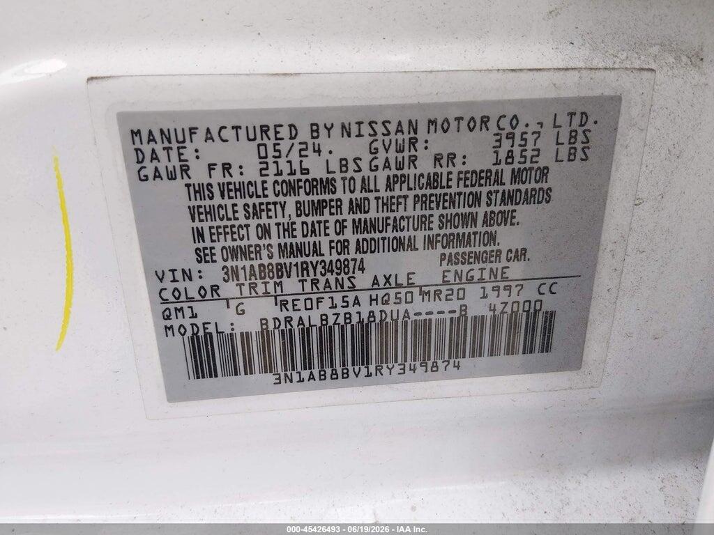 3N1AB8BV1RY349874 2024 NISSAN SENTRA photo no. 9