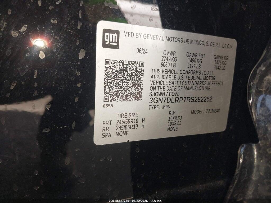 3GN7DLRP7RS282252 2024 CHEVROLET EQUINOX EV photo no. 9