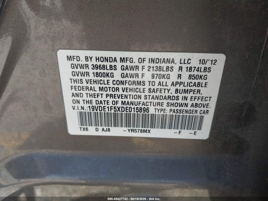 19VDE1F5XDE015896 2013 ACURA ILX photo no. 9