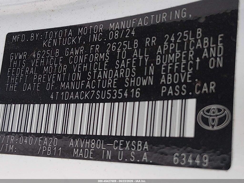 4T1DAACK7SU535416 2025 TOYOTA CAMRY photo no. 9