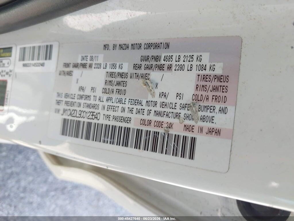 JM1CW2DL9C0123540 2012 MAZDA MAZDA5 photo no. 9