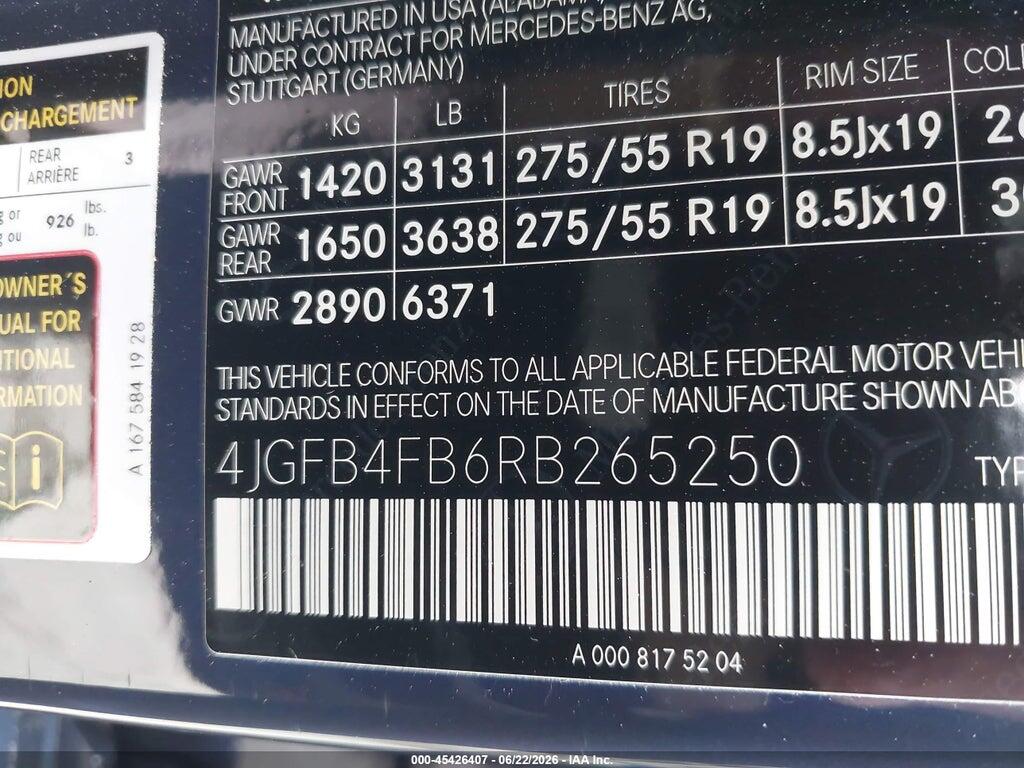 4JGFB4FB6RB265250 2024 MERCEDES-BENZ GLE 350 photo no. 9