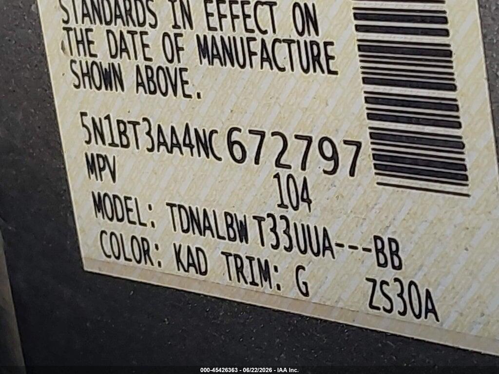 5N1BT3AA4NC672797 2022 NISSAN ROGUE photo no. 9