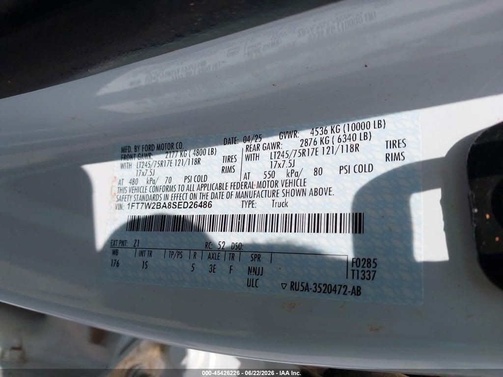 1FT7W2BA8SED26486 2025 FORD F-250 photo no. 8