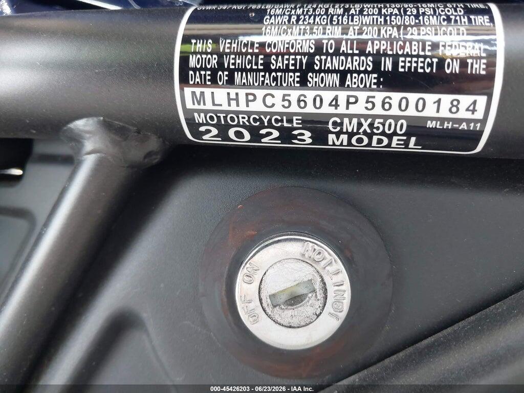 MLHPC5604P5600184 2023 HONDA CMX500 photo no. 10