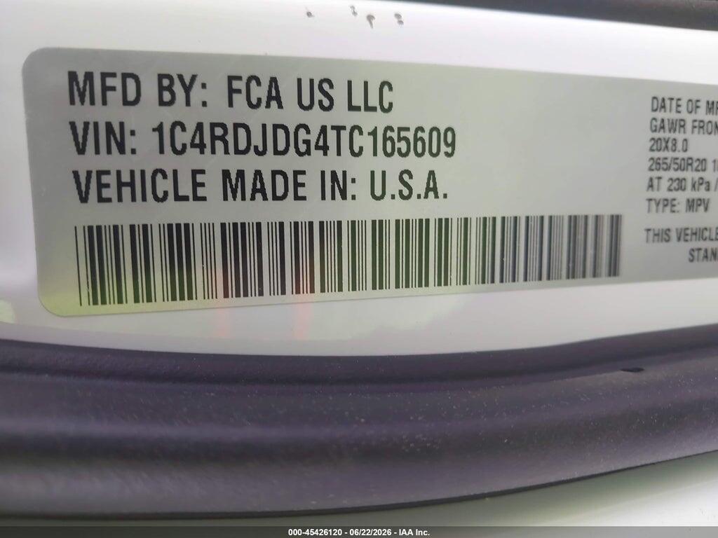 1C4RDJDG4TC165609 2026 DODGE DURANGO photo no. 9