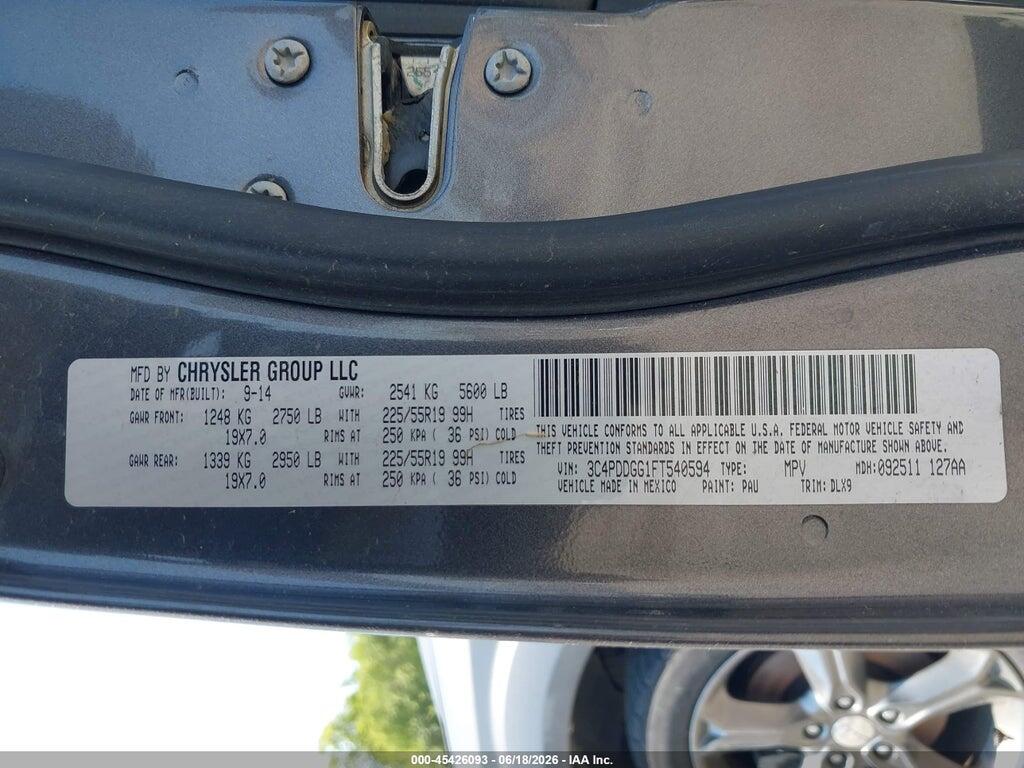 3C4PDDGG1FT540594 2015 DODGE JOURNEY photo no. 9