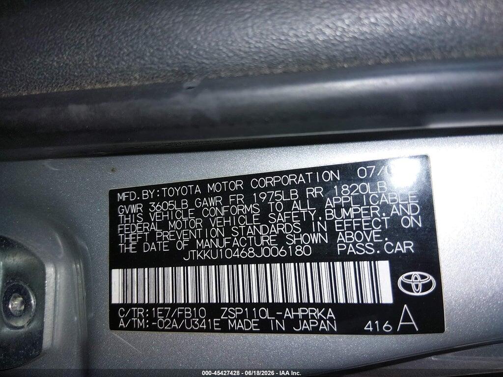 JTKKU10468J006180 2008 SCION XD photo no. 9